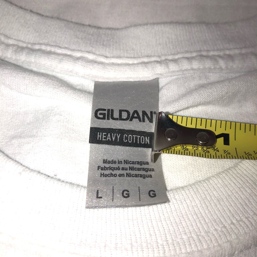 Men’s Gildan George Sloshington Graphic Short Sleeve T-Shirt Size Large White - Picture 3 of 5